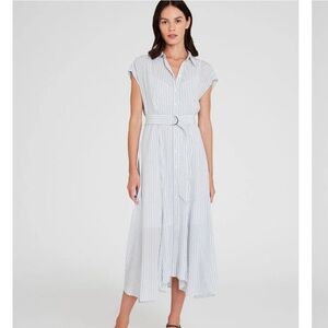 Club Monaco Striped Handkerchief Hem Skirt Dress, Size: M